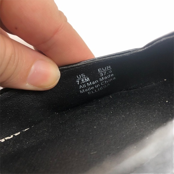 Circus by Sam Edelman Ellissa Pointed Toe Flat 7.5 Crackle Print Black White - Picture 9 of 12